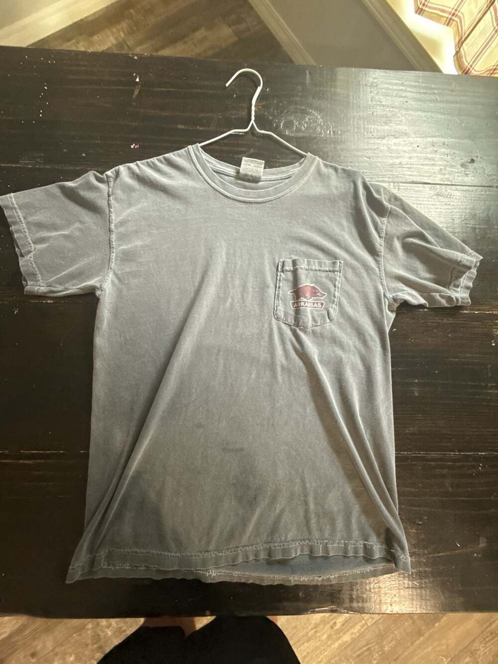 Comfort Wash Arkansas Razorbacks Home of the Hogs Faded Pocket T-Shirt
